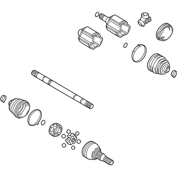 GM 19256585 Axle Assembly, Front Driver Side 19256585 GM Axle Assembly, Front Driver Side Illustration 1 of 1