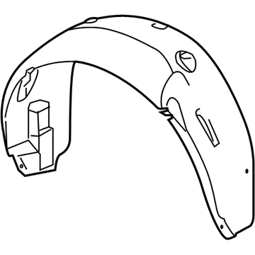 GM 15241192 Wheelhouse Liner, Rear Driver Side 15241192 GM Wheelhouse Liner, Rear Driver Side Illustration 1 of 1