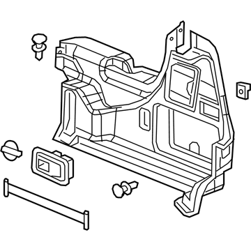 GM 39015695 Trunk Side Trim, Rear Upper Passenger Side 39015695 GM Trunk Side Trim, Rear Upper Passenger Side Illustration 1 of 1