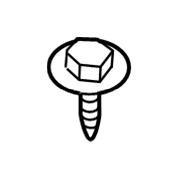 94530397 GM Splash Shield Clip, Gray Illustration 1 of 1