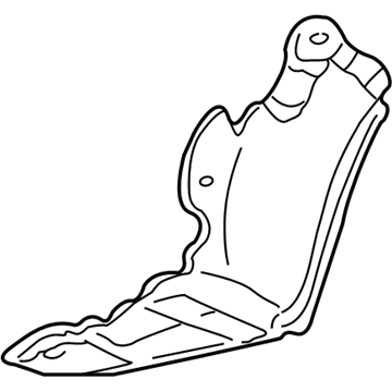 GM 22618673 Front Fender Liner, Driver Side 22618673 GM Front Fender Liner, Driver Side Illustration 1 of 1
