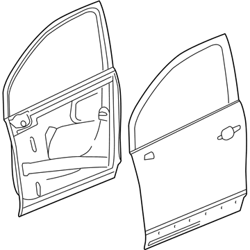 GM 23141897 Door Shell, Front Passenger Side 23141897 GM Door Shell, Front Passenger Side Illustration 1 of 1