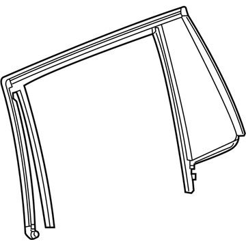 GM 84914827 Run Weatherstrip, Rear Driver Side 84914827 GM Run Weatherstrip, Rear Driver Side Illustration 1 of 1
