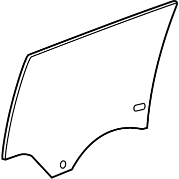 GM 84823450 Moveable Glass, Rear Driver Side 84823450 GM Moveable Glass, Rear Driver Side Illustration 1 of 1