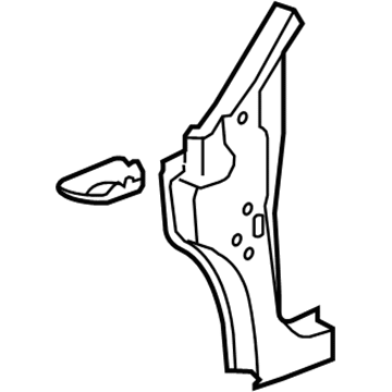 GM 20895169 Hinge Pillar Reinforcement, Front Driver Side 20895169 GM Hinge Pillar Reinforcement, Front Driver Side Illustration 1 of 1
