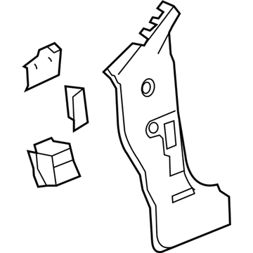 GM 22876152 Hinge Pillar Reinforcement, Front Driver Side 22876152 GM Hinge Pillar Reinforcement, Front Driver Side Illustration 1 of 1