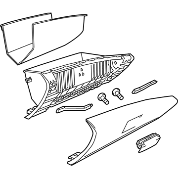 GM 92290142 Glove Box Assembly 92290142 GM Glove Box Assembly Illustration 1 of 1