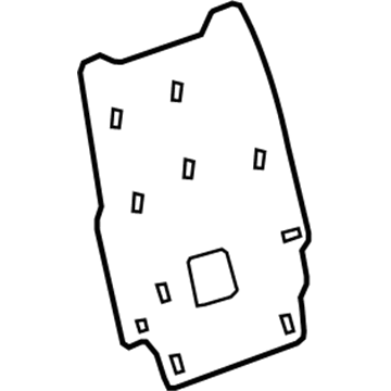 GM 22775897 Seat Back Panel, Rear Passenger Side 22775897 GM Seat Back Panel, Rear Passenger Side Illustration 1 of 1