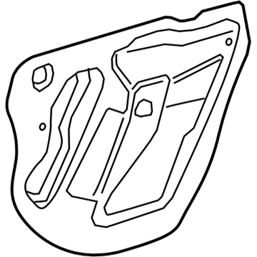GM 23274028 Water Deflector, Front Driver Side 23274028 GM Water Deflector, Front Driver Side Illustration 1 of 1