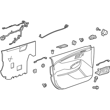 23355581 GM Door Trim Panel, Titanium, Front Driver Side Illustration 1 of 1