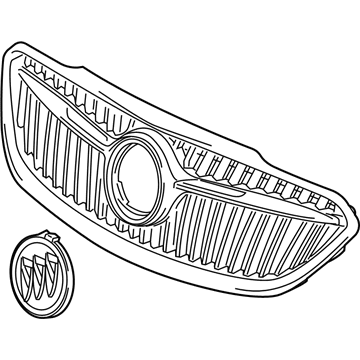 GM 23461446 Grille Assembly, Front 23461446 GM Grille Assembly, Front Illustration 1 of 1