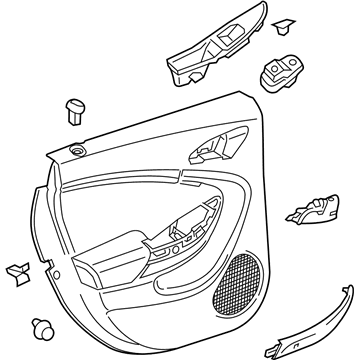 23392852 GM Door Trim Panel, Rear Driver Side Illustration 1 of 1