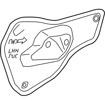23110270 GM Water Deflector, Inner Passenger Side Illustration 1 of 1