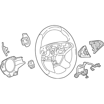 84667617 GM Steering Wheel, Black Illustration 1 of 1