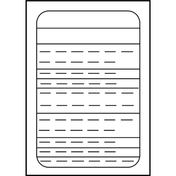 GM 19317231 Fuse Box Label 19317231 GM Fuse Box Label Illustration 1 of 1