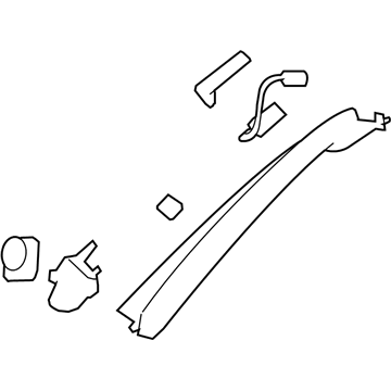 25939751 GM Windshield Pillar Trim, Passenger Side Illustration 1 of 1