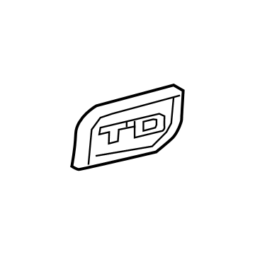 GM 84452605 Nameplate, Rear 84452605 GM Nameplate, Rear Illustration 1 of 1