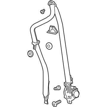 GM 42680693 Lap & Shoulder Belt, Black, Passenger Side 42680693 GM Lap & Shoulder Belt, Black, Passenger Side Illustration 1 of 1