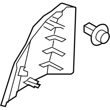 GM 19316852 Corner Trim, Front Passenger Side 19316852 GM Corner Trim, Front Passenger Side Illustration 1 of 1