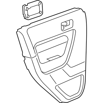 25996311 GM Door Trim Panel, Rear Passenger Side Illustration 1 of 1