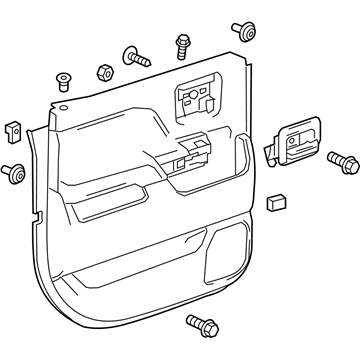 GM 84365056 Door Trim Panel, Rear Driver Side 84365056 GM Door Trim Panel, Rear Driver Side Illustration 1 of 1