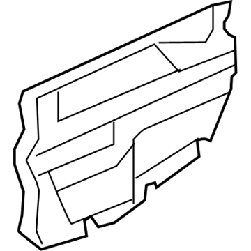 GM 22797918 Water Deflector, Inner Passenger Side 22797918 GM Water Deflector, Inner Passenger Side Illustration 1 of 1