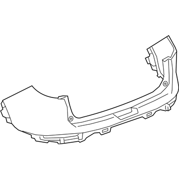 GM 84346629 Bumper Cover, Rear Upper 84346629 GM Bumper Cover, Rear Upper Illustration 1 of 1