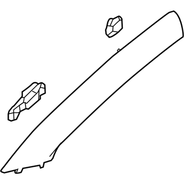 84230080 GM Windshield Pillar Trim, Jet Black, Driver Side Illustration 1 of 1