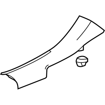 84445015 GM Rear Sill Plate, Jet Black, Driver Side Illustration 1 of 1