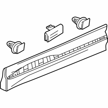 GM 23187741 Lower Molding, Front Driver Side 23187741 GM Lower Molding, Front Driver Side Illustration 1 of 1