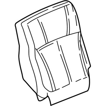 GM 19148852 Seat Back Cover, Rear Driver Side 19148852 GM Seat Back Cover, Rear Driver Side Illustration 1 of 1