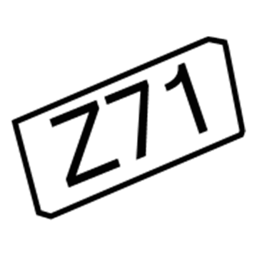 GM 10362940 Nameplate, Red 10362940 GM Nameplate, Red Illustration 1 of 1