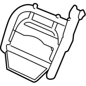88897838 GM Seat Back Frame, Front Passenger Side Illustration 1 of 1