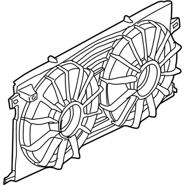 GM 22137015 Fan Shroud, Driver Side 22137015 GM Fan Shroud, Driver Side Illustration 1 of 1