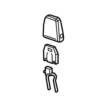 84841824 GM Headrest, Outer, Black, Rear Illustration 1 of 1