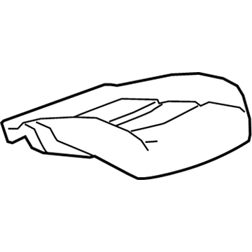 84833296 GM Seat Cushion Pad, Black, Front Illustration 1 of 1
