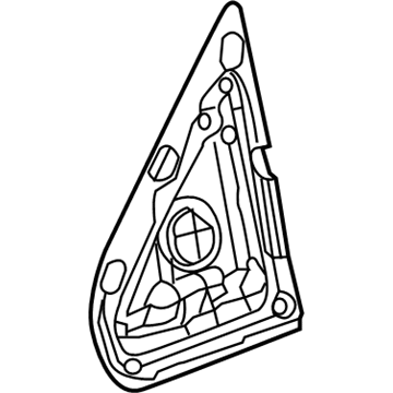 GM 22928908 Mirror Assembly Gasket, Rear Passenger Side 22928908 GM Mirror Assembly Gasket, Rear Passenger Side Illustration 1 of 1