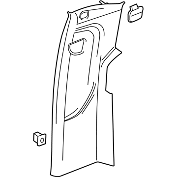 GM 84706246 Lock Pillar Trim, Black, Passenger Side 84706246 GM Lock Pillar Trim, Black, Passenger Side Illustration 1 of 1