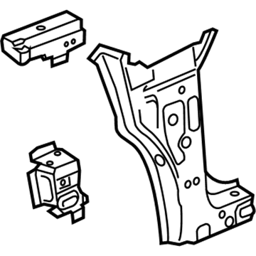 GM 13256329 Hinge Pillar Reinforcement, Front Driver Side 13256329 GM Hinge Pillar Reinforcement, Front Driver Side Illustration 1 of 1