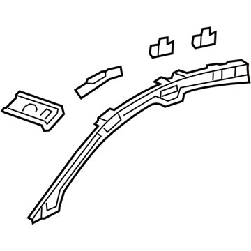 GM 20966029 Inner Windshield Pillar, Upper Driver Side 20966029 GM Inner Windshield Pillar, Upper Driver Side Illustration 1 of 1