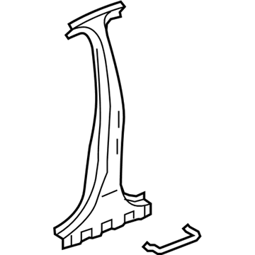 GM 20985975 Center Pillar Reinforcement, Outer Driver Side 20985975 GM Center Pillar Reinforcement, Outer Driver Side Illustration 1 of 1