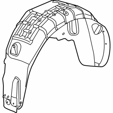 13369104 GM Wheelhouse Liner, Rear Driver Side Illustration 1 of 1