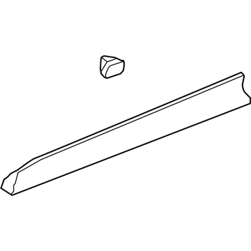 GM 23134746 Lower Molding, Gray, Front Passenger Side 23134746 GM Lower Molding, Gray, Front Passenger Side Illustration 1 of 1