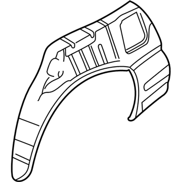 GM 12455203 Outer Wheelhouse, Rear Passenger Side 12455203 GM Outer Wheelhouse, Rear Passenger Side Illustration 1 of 1