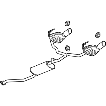 GM 22756999 Muffler & Pipe 22756999 GM Muffler & Pipe Illustration 1 of 1
