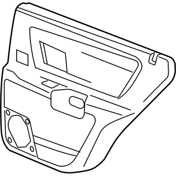 25807492 GM Door Trim Panel, Gray, Rear Driver Side Illustration 1 of 1