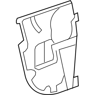 GM 25966594 Water Deflector, Inner Passenger Side 25966594 GM Water Deflector, Inner Passenger Side Illustration 1 of 1