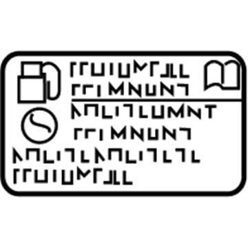 GM 22801873 Fuel Label 22801873 GM Fuel Label Illustration 1 of 1