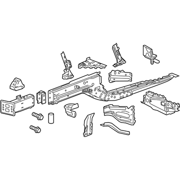 GM 87842177 Rail, Frame Front Side And Engine Compartment 87842177 GM Rail, Frame Front Side And Engine Compartment Illustration 1 of 1