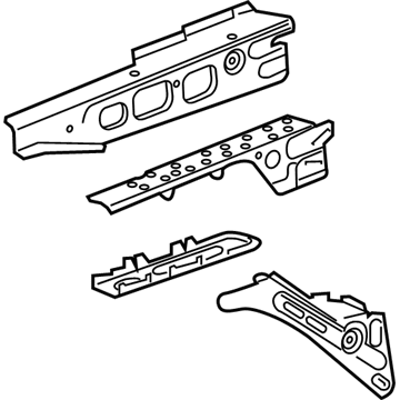 GM 84631446 Upper Rail Assembly, Front Driver Side 84631446 GM Upper Rail Assembly, Front Driver Side Illustration 1 of 1